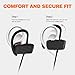 Bluetooth Headphones,Souldio™ Sports Bluetooth Earbuds Stereo Noise Cancelling Sweatproof Headphones In-Ear Gym Bluetooth Headsets Wireless Running Earphones for iPhone and Android(Black)