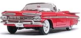 1959 Chevy Impala Convertible, Red - Yatming 92118 - 1/18 Scale Diecast Model Toy Car