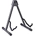 Stagg SG-A008/1BK Foldable Stand for Acoustic/Electric Guitar with Two Cradling Hooks & Back Rest - Black