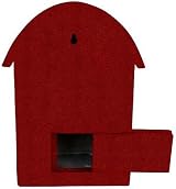 Vivid Arts D-Letterbox Birdhouse Red Resin Frost Proof UK view 4