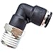 TAILONZ PNEUMATIC Male Elbow 1/4 Inch Tube OD x 1/8 Inch NPT Thread 90 Push to Connect Fittings PL-1/4-N1 (Pack of 10)