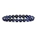 Natural Blue Sodalite Gemstone 8mm Round Beads Stretch Bracelet 7 Inch