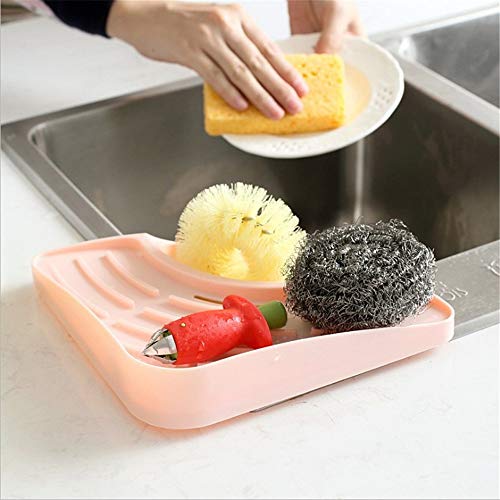 image for MOVEmen Bathroom Kitchen Sink Corner Storage Soap Tool Rack Sponge Hol