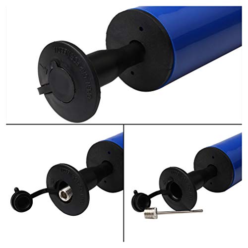 Color Scissor 6 Inches Ball Pump, Portable Hand Air Pump with 7 Pieces Ball Needle for Any Sports Ball Such As Basketball, Soccer, Volleyball, etc. Nozzles Included - Thumbnail 3