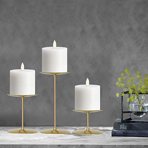 image for smtyle Gold Candle Holders Set of 3 Candelabra with Iron-3.5