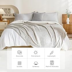 Andency Sherpa Fleece King Size Blanket for Bed