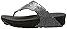 Fitflop Women's Lulu Superglitz Textile Sandal,Silver,7 M US