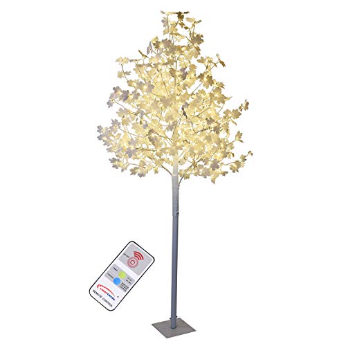 Lightshare White Maple Tree 8 ft. with 264 LED Lights, MultiColor