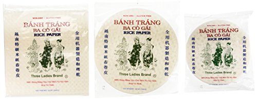 Three Ladies Spring Roll Rice Paper Wrappers (Multi-size 3pks) - Thumbnail 6