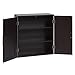 Teamson Home Catalina Removable Wooden Wall Cabinet with 2 Doors, Espresso