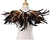 L'VOW Gothic Black Feather Shrug Cape Shawl Halloween Costume for Men (Style -03)