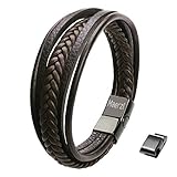 Maerzl 8.7inches brown mens bracelet bracelet for