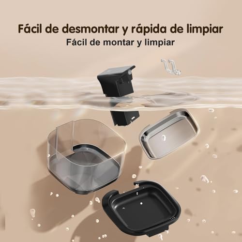 Fuente de Agua para Gato Inalámbrica, 4.5L Automática Bebedero para Gato y Perro con Acero Inoxidable Bandeja de Agua,Ultrasilencioso Fuente para Mascota de Gran Capacidad con Sensor de Movimiento
