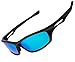 JAVIOL Polarized Sports Sunglasses for Men Women Fishing Driving Sunglasses Cycling Running Baseball Golf uv400 (Matte Black-Blue Mirrored,)