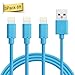iPhone Charger Lightning Cable, Quntis 3Pack 6FT Lightning to USB A Cable MFi Certified Compatible with iPhone Xs Max XR X 8 Plus 7 Plus 6 Plus 5s SE iPad Pro iPod Airpods and More, Blue primary