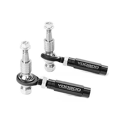 Voodoo13 TINS-0100 Outer Tie Rod End Black Anodized Finish | Compatible with Nissan 240sx 1989-1994