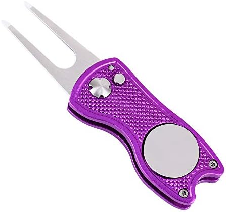 Mile High Life All Metal Foldable Golf Divot Tool with Pop-up Button & Magnetic Ball Marker (Multi-Colors/Shape) Mile High Life All Metal Foldable Golf Divot Tool with Pop-up Button & Magnetic Ball Marker (Multi-Colors/Shape)