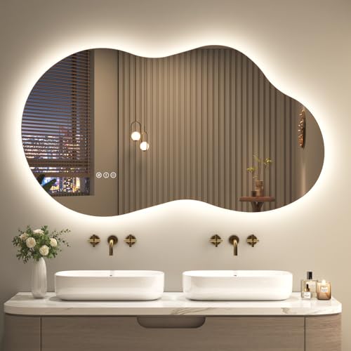 SMIROR Irregular Backlit Bathroom Mirror Lights
