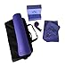 Clever Yoga - 7 Piece Yoga Kit for Women & Men, 6mm Cushioned Mat, 2 Blocks, Strap, Mat and Hand Towels & Carrying Bag - Starter Yoga Set, Accessories & Equipment for Home Workout