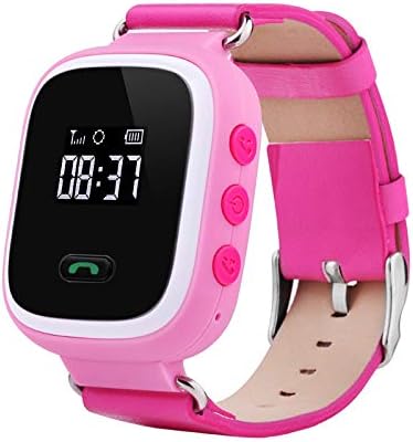 HX0945 Q90 Smart Baby Watch SOS Call Finder Device Tracker Watch Phone Touch Screen Smart Watches for Children Pk Q50 Q60 Q80,Pink
