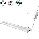 Hykolity 2 Foot Utility LED Shop Light Hanging Garage Lamp Integrated SMD 18w 1800 Lumens 5000K Daylight White 32w Fluorescent Equivalent