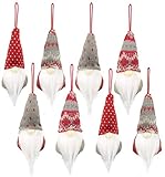 Gnomes Christmas Tree Ornaments Set of 8, Christmas