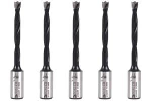 YONICO Boring Bits Brad Point Right Hand (5 Pack) 5mm 10mm Shank 41205R-5PK
