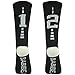 BABIBEAN Knee High Football/Basketball Crew Socks For Kids Black/White 4-8 Age
