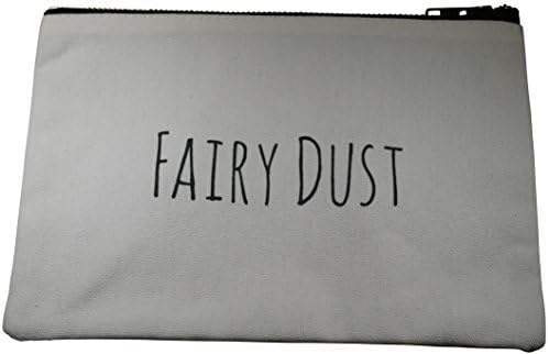 Canvas Makeup Bag, Cotton Cosmetic Pouch, Toiletry Travel Case, Printed with Fairy Dust