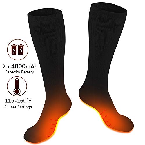 Day Wolf Heated Socks Electric Heating Ski Socks Rechargeable
