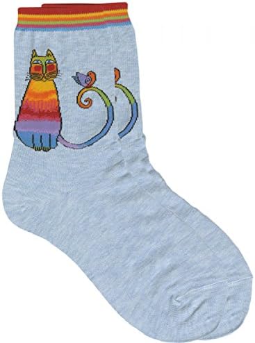 Cat Socks - Laurel Burch - Kit Kat - Chambray - Women's Sock Size 9-11