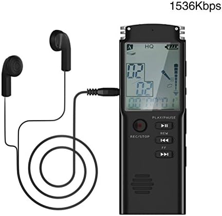 Voice Recorder , YESSHOW 8GB Digital Voice Recorders with LCD Screen & MP3 Player Built-in Mic USB Rechargeable Dictaphone Stereo for Recording Interviews Conversation Lectures Meetings Class