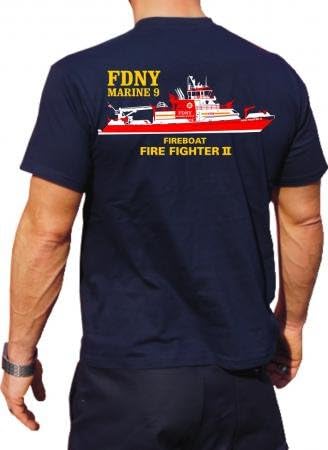 T-Shirt Marine Co.9 - Fireboat Fire Fighter II - Staten Island - New York Fire Brigade