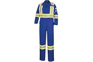 Pioneer Hi Vis FR Arc Rated Work Coveralls - Flame Resistant, ARC 2 Safety Wear - 15 Cal - 100% Cotton - Royal Blue