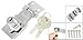 Closet Door Chrome Plated Metal Keyed Hasp Lock 2.5