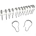 Pingispower Shower Curtain Hooks, Premium Stainless Steel 304 Shower Curtain Rings Rust Proof Chrome for Bathroom Shower Rod, Set of 12PCS