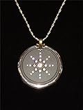 EHM Energy Balance Pendant - Negative Ion Balance Power - Iridescent Crystal Ringed Scalar Energy Volcanic Lava Nano-Fusion Charm - Electromagnetic Field Protection & Energy Biofield Treatment Aid
