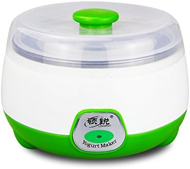 Automatic Digital Yogurt Maker to customize your taste, mini yogurt maker, food grade stainless steel and food grade PP plastic 1.L (green)