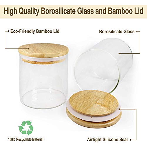 Glass Jars with Bamboo Lids EcoEvo, Glass Food Storage Containers