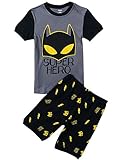 Boys Pajamas 'Bat' 100% Cotton Kid Clothes 2 Piece Short Pajama Sets 2T-7T
