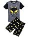 Boys Pajamas 'Bat' 100% Cotton Kid Clothes 2 Piece Short Pajama Sets 2T-7T