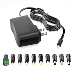 DCアダプタ 24W 12V定格電圧1A 2A電源 2000mA 适配器 10個変換コネクター