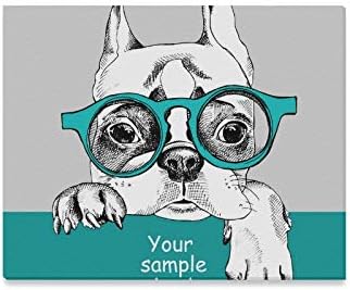 french bulldog with glasses painting