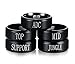 Stainless Steel League of Legends LOL Rings,Top Jungle Adc Mid Support Engraved,Black