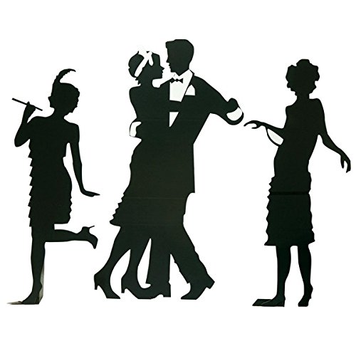 Guys and Dolls Cardboard Cutout Silhouettes Kit (set of 3) - Various sizes from 5 Feet 9 Inches to 6 Feet 5 Inches High