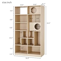 VIHLCYDA Modern Cat Tree Bookshelf - Stylish