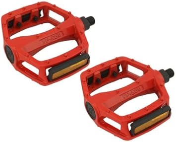 red bike pedals