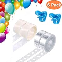 Junboys Balloon Decorating Strip Kit for Arch Garland 32Ft Balloon Tape Strip, 200 Glue Dots, 2 Pcs Tying Tools, Great Value Set for Party Wedding Birthday Baby Shower DIY Xmas Decorations, Reusable.