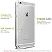 FlexGear Clear iPhone 6s case [Aura X] Hard PC Back TPU Bumper and Tempered Glass Screen Protector, Compatible with iPhone 6/6s (Clear)