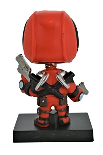Deadpool PVC Bobble Head Figure Car Dashboard Office Home Accessories Ultra Detail Doll . (DEADPOOL) - Thumbnail 2